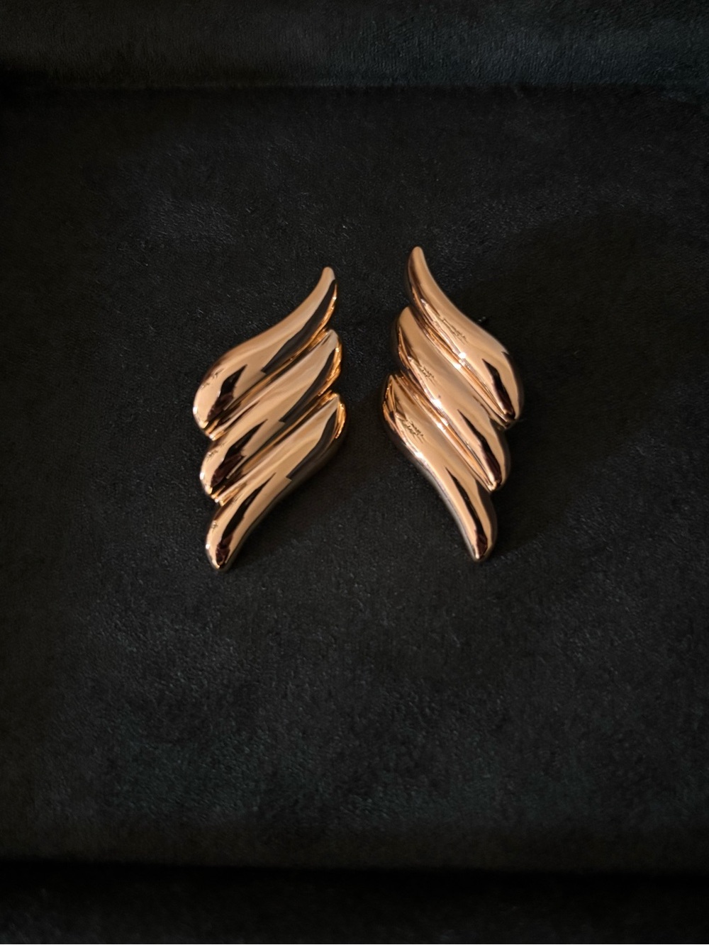 Vintage Style Chunky Gold Earrings